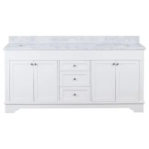 Fremont Large Marble Top Double Vanity, White by null, a Vanities for sale on Style Sourcebook