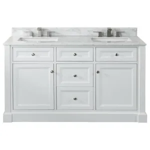 OC Classique 1500mm Marble Top Double White Freestanding Vanity by null, a Vanities for sale on Style Sourcebook