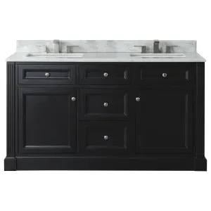 OC Classique 1500mm Marble Top Double Black Freestanding Vanity by null, a Vanities for sale on Style Sourcebook