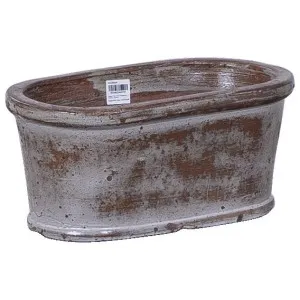 Castel Pot 44cm Antique Brown by null, a Baskets, Pots & Window Boxes for sale on Style Sourcebook