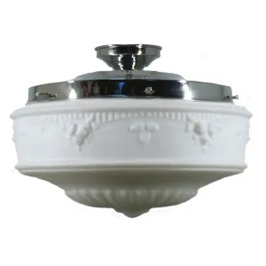 Senator Opal Matt 14&quot; Shade w 12 1/4&quot; Chrome Batten Fix Light by null, a Chandeliers for sale on Style Sourcebook