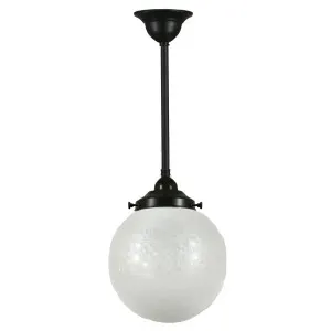 Sheffield 8&quot; Shade w 3/4&quot; x 1/2m Black Rod Pendant by null, a Chandeliers for sale on Style Sourcebook