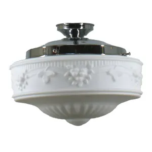 Senator Opal Matt 11&quot; Shade w 8 1/4&quot; Chrome Batten Fix Light by Lighting Inspirations, a Chandeliers for sale on Style Sourcebook
