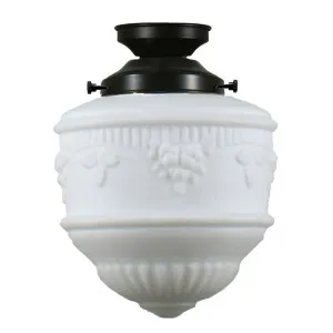 Senator Opal Matt 8&quot; Shade w 4 1/4&quot; Black Batten Fix Light by null, a Lighting for sale on Style Sourcebook