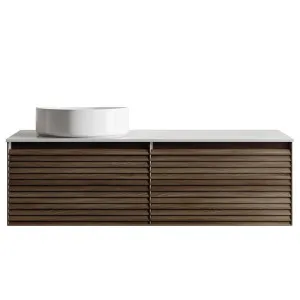 Donna 120 Single Wall Hung Vanity, Dark Walnut by null, a Vanities for sale on Style Sourcebook