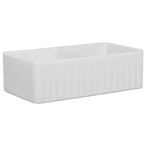 Wexford Premium 83.5x45.9x25.4cm Double Fireclay Sink, White by null, a Kitchen Sinks for sale on Style Sourcebook