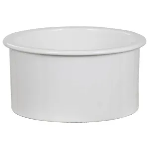 Bandon Premium 46x25.4 Round Drop in Undermount Fireclay Sink, White by null, a Kitchen Sinks for sale on Style Sourcebook