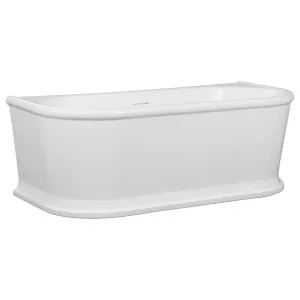 Morolo 170cm Back-to-Wall Acrylic Bath, Gloss White by null, a Bathtubs for sale on Style Sourcebook