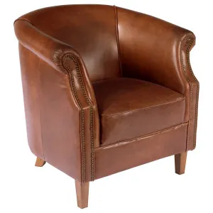 Club Leather Armchair, Vintage Whiskey by null, a Chairs for sale on Style Sourcebook