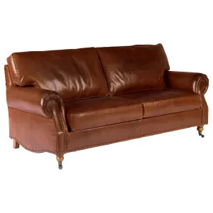 Stamford 3 Seater Leather Sofa, Vintage Whiskey by null, a Sofas for sale on Style Sourcebook
