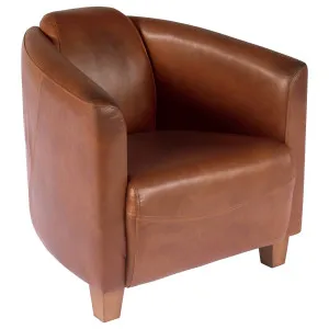 Bistro Leather Armchair, Vintage Whiskey by null, a Sofas for sale on Style Sourcebook