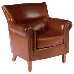 Lodge Leather Armchair, Vintage Whiskey by null, a Chairs for sale on Style Sourcebook