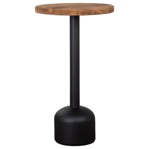 Morency 60cm Reclaimed Pine Round Bar Table, Natural by null, a Coffee Table for sale on Style Sourcebook