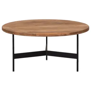 Rangeview 72cm Reclaimed Pine Round Coffee Table, Natural by null, a Coffee Table for sale on Style Sourcebook