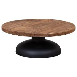 Morency 90cm Reclaimed Pine Round Coffee Table, Natural by null, a Coffee Table for sale on Style Sourcebook