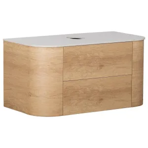 Solara 90cm Single Wall Hung Vanity, Sienna Tan by null, a Vanities for sale on Style Sourcebook