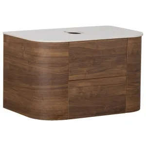 Solara 75cm Single Wall Hung Vanity, Dark Walnut by null, a Vanities for sale on Style Sourcebook