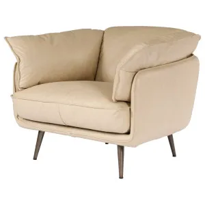 Tramore Leather Armchair, Cappuccino White by null, a Chairs for sale on Style Sourcebook