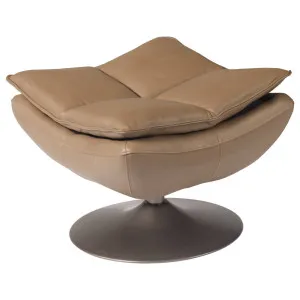 Verlin Leather Footstool, Mushroom by null, a Ottomans for sale on Style Sourcebook