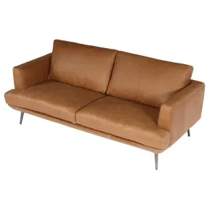 Delma 2.5 Seater Leather Sofa, Hazelnut Tan by null, a Sofas for sale on Style Sourcebook