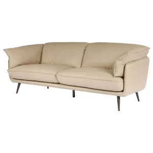 Tramore 3 Seater Leather Sofa, Cappuccino White by null, a Sofas for sale on Style Sourcebook