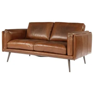 Ronan 2 Seater Leather Sofa, Vintage Whiskey by null, a Sofas for sale on Style Sourcebook