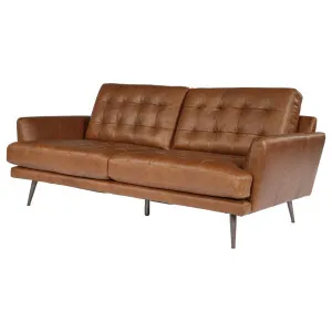 Helston 2.5 Seater Leather Sofa, Chocolate Brown by null, a Sofas for sale on Style Sourcebook