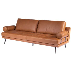 Arklow 3 Seater Leather Sofa, Natrual Tan by null, a Sofas for sale on Style Sourcebook