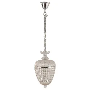 Chopin Single Pendant Light, Chrome &amp; Clear by null, a Chandeliers for sale on Style Sourcebook