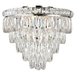 Emporia Flush 5 Light 5 Tier Chandelier Chrome by null, a Chandeliers for sale on Style Sourcebook