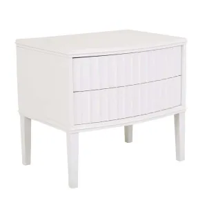 Charleston 2 Drawer Bedside - White Grain Ash by null, a Bedside Tables for sale on Style Sourcebook