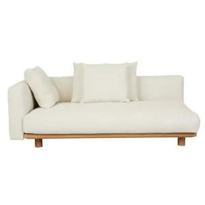 Tolv Islet 2 Seater Left Arm - Gesso - Light Oak by null, a Sofas for sale on Style Sourcebook