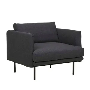 Vittoria Sleek Sofa Chair - Shadow Tweed by null, a Chairs for sale on Style Sourcebook