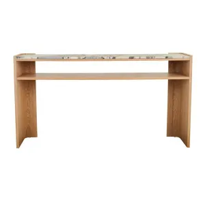 Elsie Marble Console Large - Matt Ocean Marble - Natural Ash by null, a Console Table for sale on Style Sourcebook
