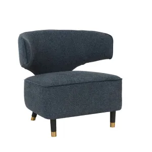 Sabine Occasional Chair - Blueberry Speckle - Black Metal by null, a Chairs for sale on Style Sourcebook