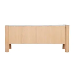Willa Marble Buffet - Grey Marble - Satin Oak by null, a Sideboards, Buffets & Trolleys for sale on Style Sourcebook
