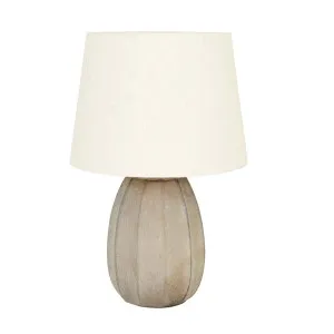 Emery Drum Table Lamp - Olive - Natural by null, a Table & Bedside Lamps for sale on Style Sourcebook