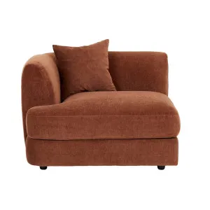 Madrid Curve Left Arm Sofa - Chestnut by null, a Sofas for sale on Style Sourcebook