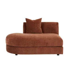 Madrid Curve Left Arm Sofa - Chestnut by null, a Sofas for sale on Style Sourcebook