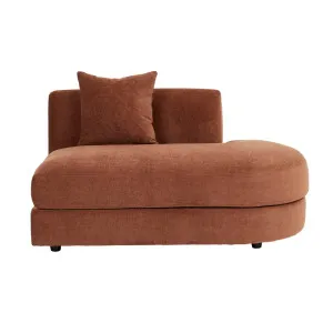 Madrid Curve Left Arm Sofa - Chestnut by null, a Sofas for sale on Style Sourcebook