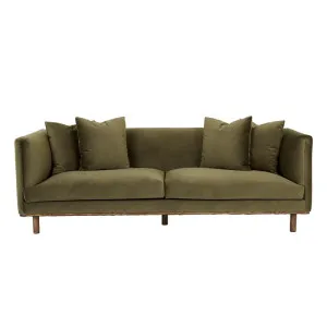 Sidney Fold 3 Seater Sofa - Loden - Dark Walnut by null, a Sofas for sale on Style Sourcebook