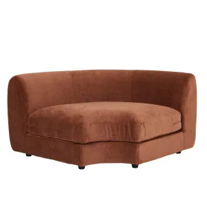 Madrid Curve Left Arm Sofa - Chestnut by null, a Sofas for sale on Style Sourcebook