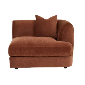 Madrid Curve Left Arm Sofa - Chestnut by null, a Sofas for sale on Style Sourcebook