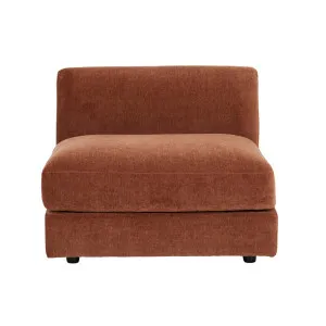 Madrid Curve Left Arm Sofa - Chestnut by null, a Sofas for sale on Style Sourcebook