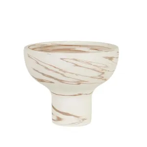 Hanson Talua Goblet Bowl - Marbled Tan by null, a Decorative Plates & Bowls for sale on Style Sourcebook