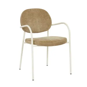 Layla Loop Dining Arm Chair - Dijon - Bone Powdercoated Metal by null, a Chairs for sale on Style Sourcebook