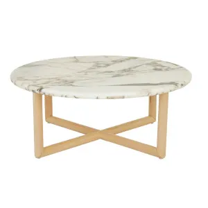 Camille Marble Coffee Table - Matt Ocean Marble - Natural Ash by null, a Coffee Table for sale on Style Sourcebook