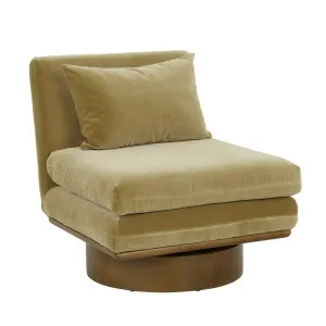 Kennedy Axis Occasional Chair - Soft Moss Velvet - Walnut by null, a Chairs for sale on Style Sourcebook