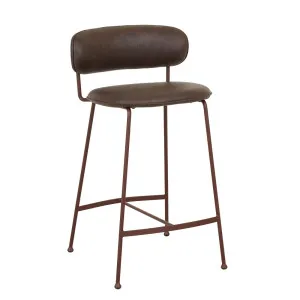 Piccolo Barstool - Vintage Matt Dark Brown PU - Matt Syrah by null, a Bar Stools for sale on Style Sourcebook