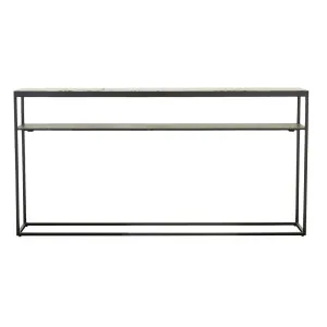 Elle Slim Console - Matt Ocean Marble - Black by null, a Console Table for sale on Style Sourcebook